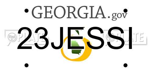 23JESSI Georgia License Plate