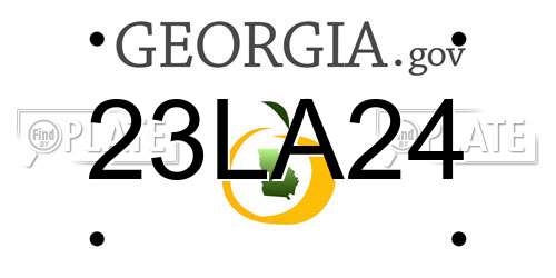 23LA24 Georgia License Plate