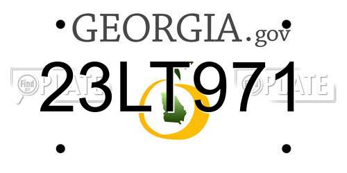 23LT971 Georgia License Plate