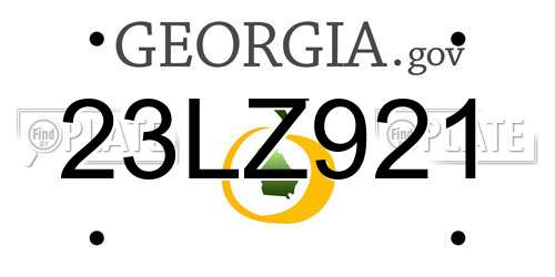 23LZ921 Georgia License Plate