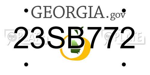 23SB772 Georgia License Plate