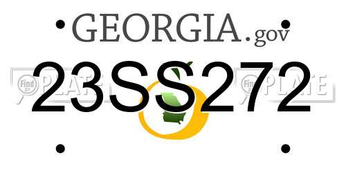 23SS272 Georgia License Plate