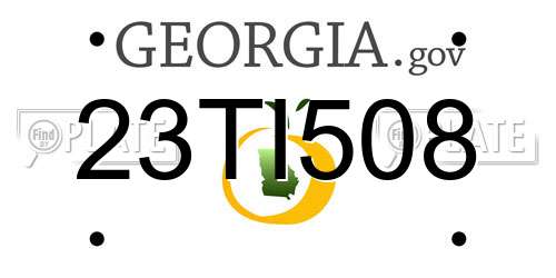 23TI508 Georgia License Plate