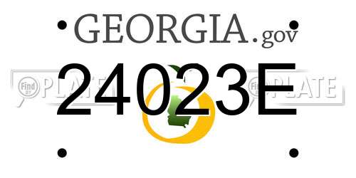 24023E Georgia License Plate