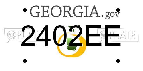 2402EE Georgia License Plate