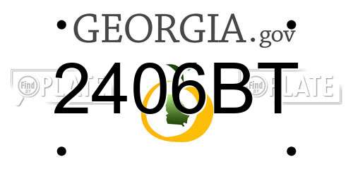 2406BT Georgia License Plate