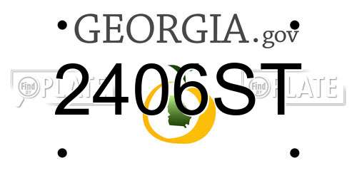 2406ST Georgia License Plate