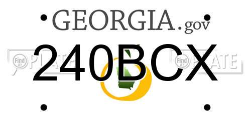 240BCX Georgia License Plate