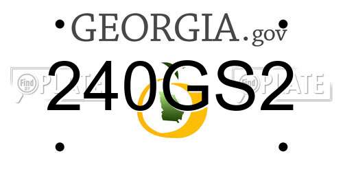 240GS2 Georgia License Plate