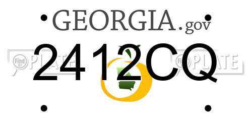 2412CQ Georgia License Plate