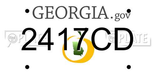 2417CD Georgia License Plate