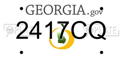 2417CQ Georgia License Plate