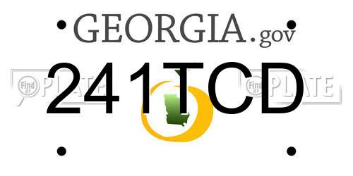 241TCD Georgia License Plate