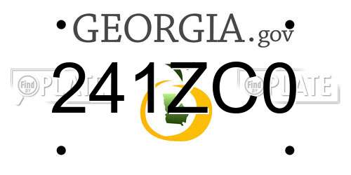 241ZC0 Georgia License Plate