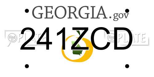 241ZCD Georgia License Plate
