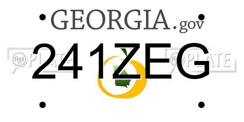 241ZEG Georgia License Plate