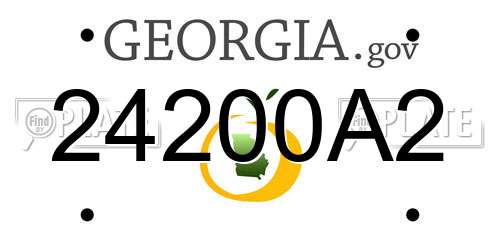24200A2 Georgia License Plate