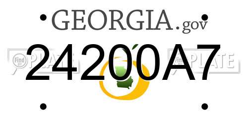 24200A7 Georgia License Plate