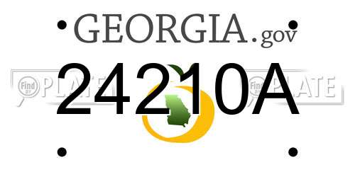 24210A Georgia License Plate