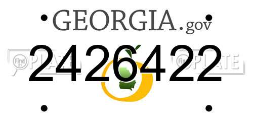 2426422 Georgia License Plate