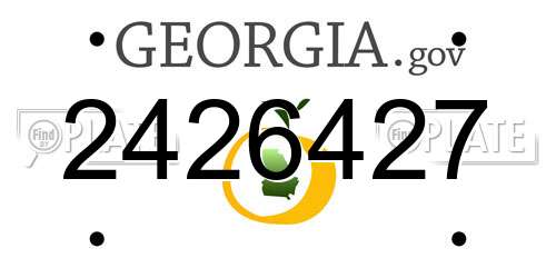2426427 Georgia License Plate