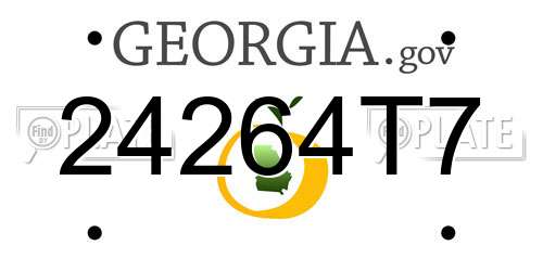24264T7 Georgia License Plate