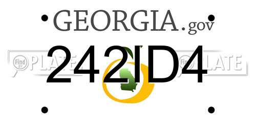 242ID4 Georgia License Plate