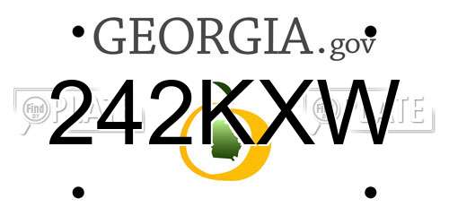 242KXW Georgia License Plate
