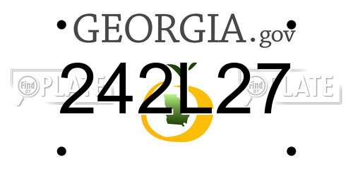 242L27 Georgia License Plate