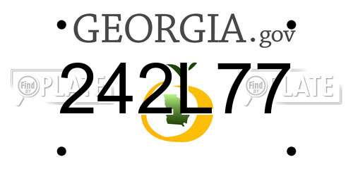 242L77 Georgia License Plate