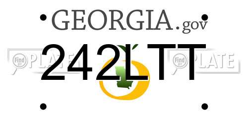 242LTT Georgia License Plate