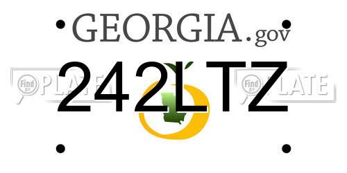 242LTZ Georgia License Plate