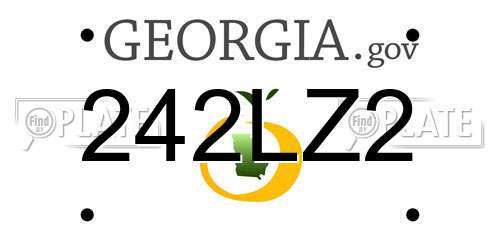 242LZ2 Georgia License Plate