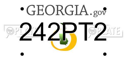 242PT2 Georgia License Plate