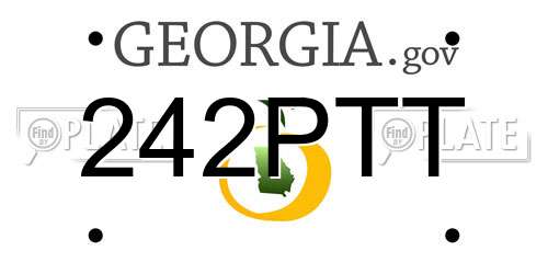242PTT Georgia License Plate