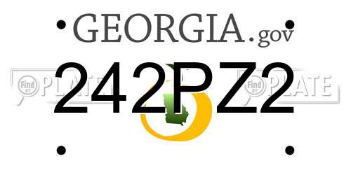 242PZ2 Georgia License Plate