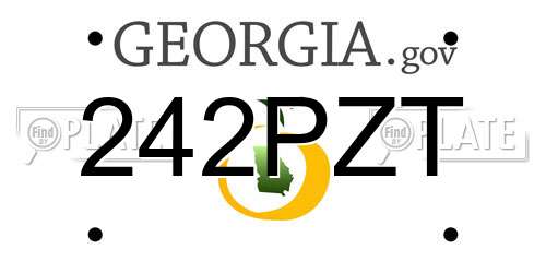 242PZT Georgia License Plate