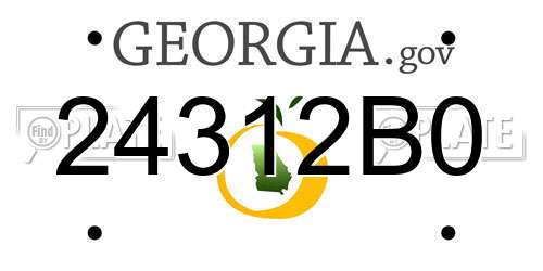 24312B0 Georgia License Plate