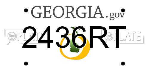 2436RT Georgia License Plate