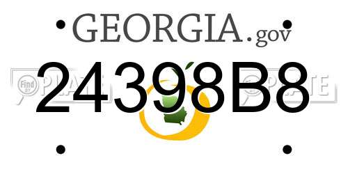 24398B8 Georgia License Plate