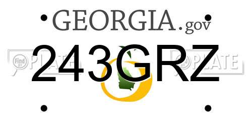 243GRZ Georgia License Plate
