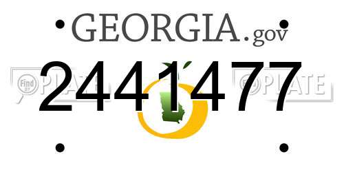 2441477 Georgia License Plate