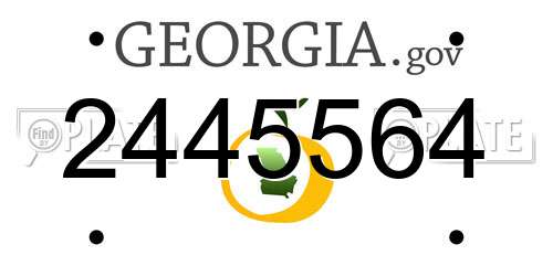 2445564 Georgia License Plate
