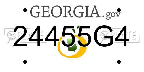 24455G4 Georgia License Plate
