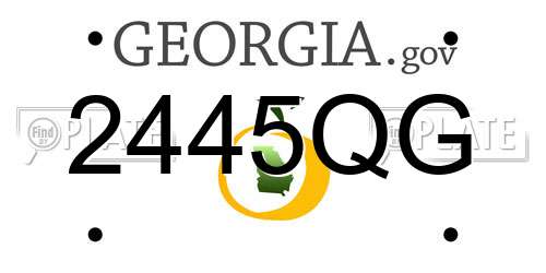 2445QG Georgia License Plate