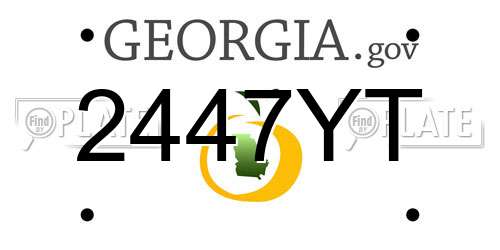 2447YT Georgia License Plate
