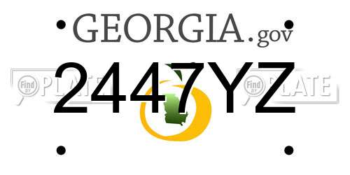 2447YZ Georgia License Plate