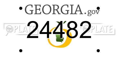 24482 Georgia License Plate