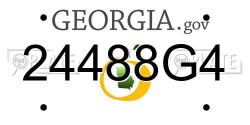 24488G4 Georgia License Plate