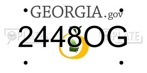 2448OG Georgia License Plate